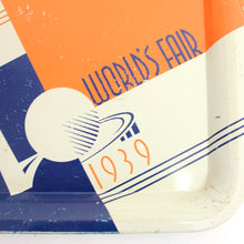 Load image into Gallery viewer, Rare sheet metal tray from New York World&#39;s Fair 1939