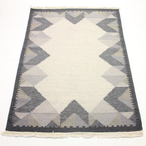 Swedish flat weave Röllakan carpet, 1970s