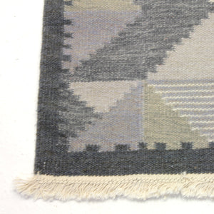 Swedish flat weave Röllakan carpet, 1970s