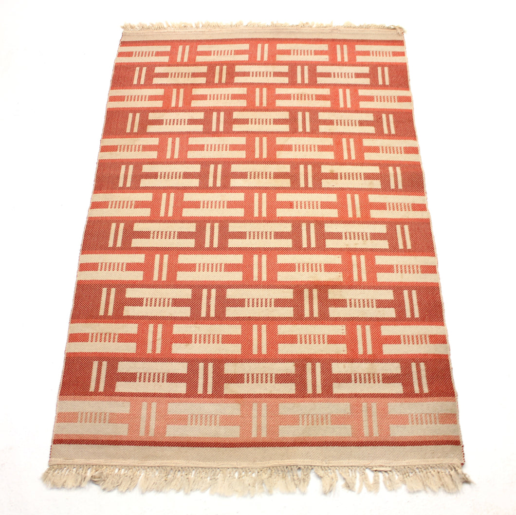 Swedish flat weave Röllakan carpet, 1960s