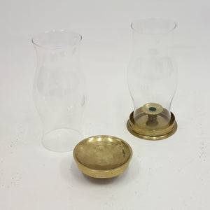 Pair of brass storm lanterns, 1970s