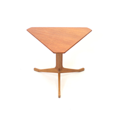 Scandinavian triangular teak coffee table, 1950s