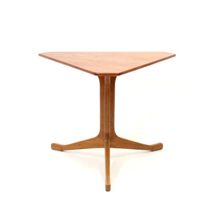 Scandinavian triangular teak coffee table, 1950s