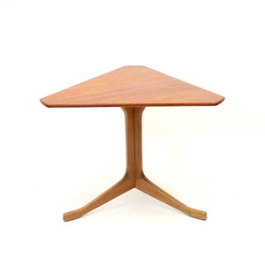 Scandinavian triangular teak coffee table, 1950s