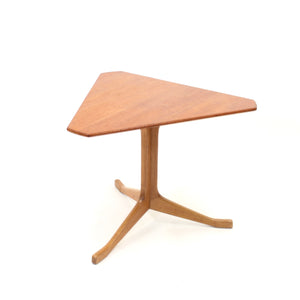 Scandinavian triangular teak coffee table, 1950s