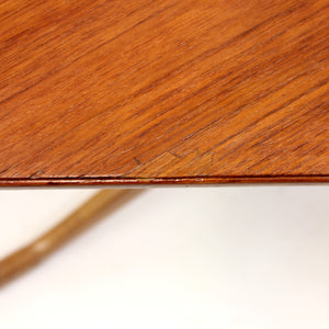 Scandinavian triangular teak coffee table, 1950s