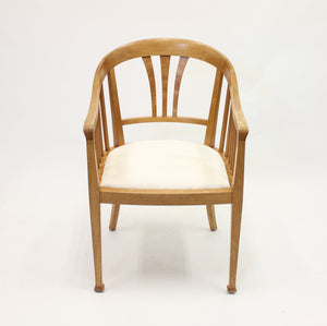 Scandinavian birch Art Nouveau arm chair, early 1900s