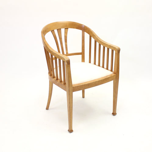 Scandinavian birch Art Nouveau arm chair, early 1900s