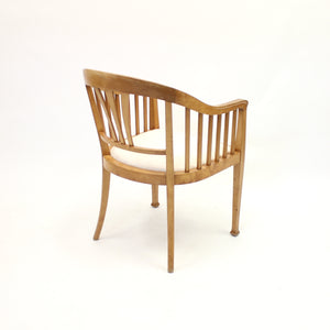 Scandinavian birch Art Nouveau arm chair, early 1900s
