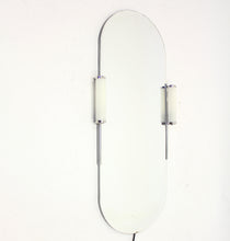 Load image into Gallery viewer, Art Deco wall mirror with lamps, 1930s
