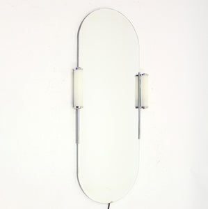 Art Deco wall mirror with lamps, 1930s