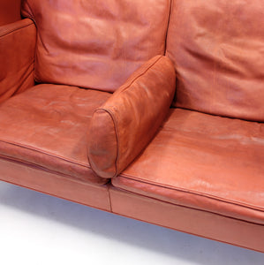 Børge Mogensen, Coupe leather sofa 2192, for Frederica, 1980s