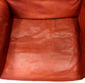 Børge Mogensen, Coupe leather sofa 2192, for Frederica, 1980s