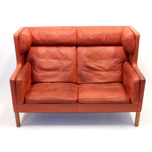 Børge Mogensen, Coupe leather sofa 2192, for Frederica, 1980s