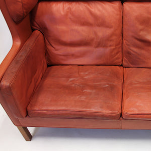 Børge Mogensen, Coupe leather sofa 2192, for Frederica, 1980s