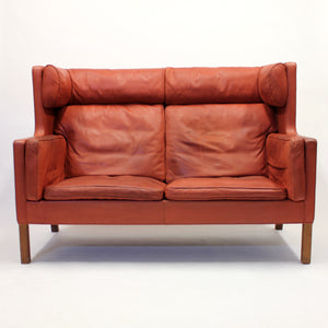 Børge Mogensen, Coupe leather sofa 2192, for Frederica, 1980s