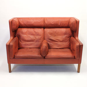 Børge Mogensen, Coupe leather sofa 2192, for Frederica, 1980s