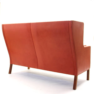 Børge Mogensen, Coupe leather sofa 2192, for Frederica, 1980s