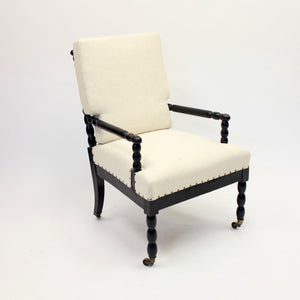 Antique ebonized bobbin turned chair, ca 1910