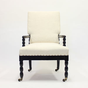 Antique ebonized bobbin turned chair, ca 1910