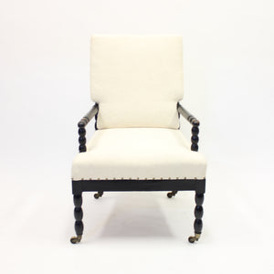 Antique ebonized bobbin turned chair, ca 1910