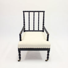 Load image into Gallery viewer, Antique ebonized bobbin turned chair, ca 1910