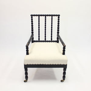 Antique ebonized bobbin turned chair, ca 1910