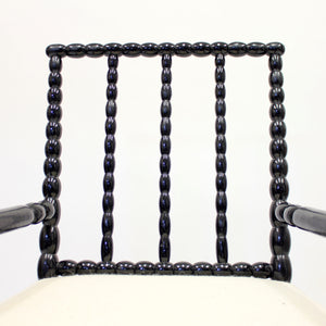 Antique ebonized bobbin turned chair, ca 1910