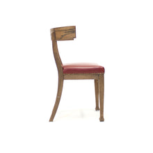Load image into Gallery viewer, Oak and leather Klismos chair, early 20th century