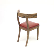 Load image into Gallery viewer, Oak and leather Klismos chair, early 20th century