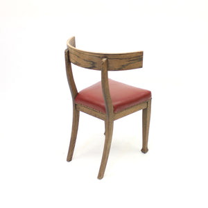 Oak and leather Klismos chair, early 20th century