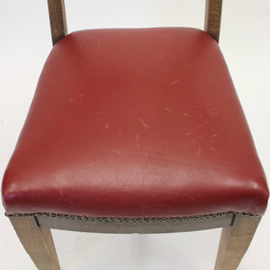 Oak and leather Klismos chair, early 20th century