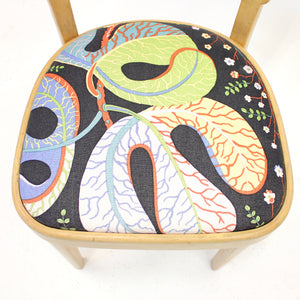 Thonet chair with Josef Frank fabric, ca 1950s
