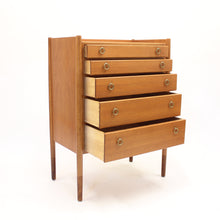 Load image into Gallery viewer, Swedish mid-century teak chest of drawers by Treman, 1960s