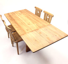 Load image into Gallery viewer, Swedish  pine dining set, attr. to Göran Malmvall, Sportstugemöbel, ca 1950
