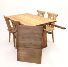 Load image into Gallery viewer, Swedish  pine dining set, attr. to Göran Malmvall, Sportstugemöbel, ca 1950