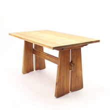 Load image into Gallery viewer, Swedish  pine dining set, attr. to Göran Malmvall, Sportstugemöbel, ca 1950