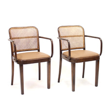 Load image into Gallery viewer, Josef Frank/Josef Hoffmannn, pair of armchairs model A 811/1 F for Thonet, 1930s