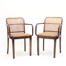 Load image into Gallery viewer, Josef Frank/Josef Hoffmannn, pair of armchairs model A 811/1 F for Thonet, 1930s