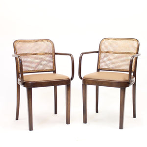Josef Frank/Josef Hoffmannn, pair of armchairs model A 811/1 F for Thonet, 1930s