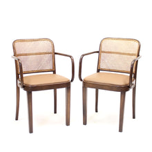 Load image into Gallery viewer, Josef Frank/Josef Hoffmannn, pair of armchairs model A 811/1 F for Thonet, 1930s