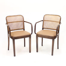 Load image into Gallery viewer, Josef Frank/Josef Hoffmannn, pair of armchairs model A 811/1 F for Thonet, 1930s
