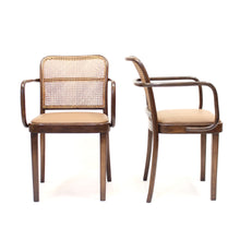 Load image into Gallery viewer, Josef Frank/Josef Hoffmannn, pair of armchairs model A 811/1 F for Thonet, 1930s