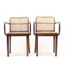 Load image into Gallery viewer, Josef Frank/Josef Hoffmannn, pair of armchairs model A 811/1 F for Thonet, 1930s