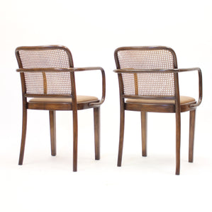 Josef Frank/Josef Hoffmannn, pair of armchairs model A 811/1 F for Thonet, 1930s