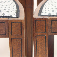 Load image into Gallery viewer, Set of 8 oak architectural Art Nouveau chairs, early 20th century