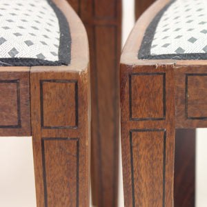 Set of 8 oak architectural Art Nouveau chairs, early 20th century