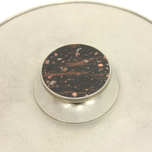 Swedish pewter and Porfyr stone Jewelry box by Stenlya, 1974