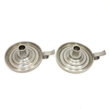 Load image into Gallery viewer, Pair of pewter Art Deco candle holders, C.G Hallberg, 1931