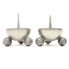Load image into Gallery viewer, Pair of pewter Art Deco candle holders, C.G Hallberg, 1930s